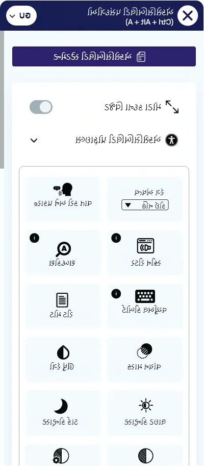 Gujarati website accessibility widget